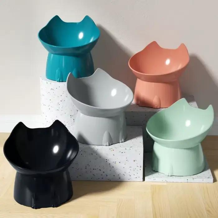 Gamelle surélevée en plastique anti-déversement pour chat et chien