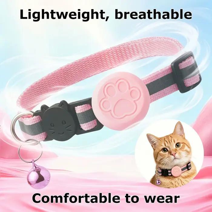 Collier de suivi GPS étanche pour animaux de compagnie avec bandes réfléchissantes, localisateur anti-perte à distance mondial pour la plupart des chats, chatons et petits chiens