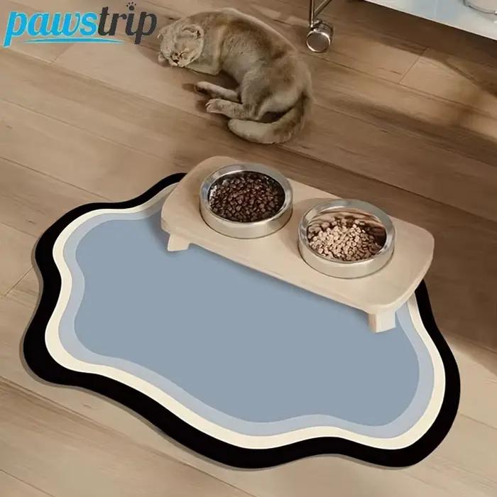 Tapis d'alimentation absorbant pour animaux de compagnie, napperon pour animaux de compagnie à séchage rapide pour chats et chiens, tapis d'alimentation antidérapant pour chat, fournitures pour animau