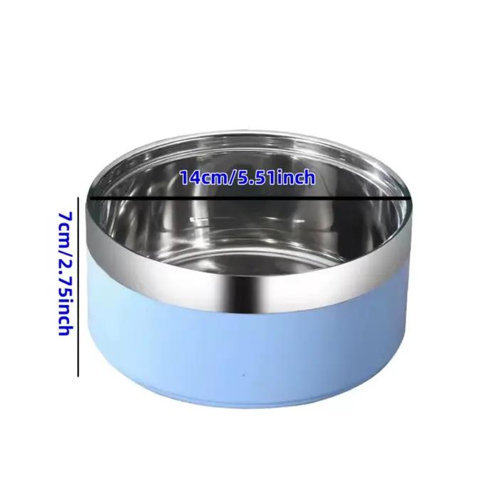 Bol de nourriture rond en acier inoxydable pour chien