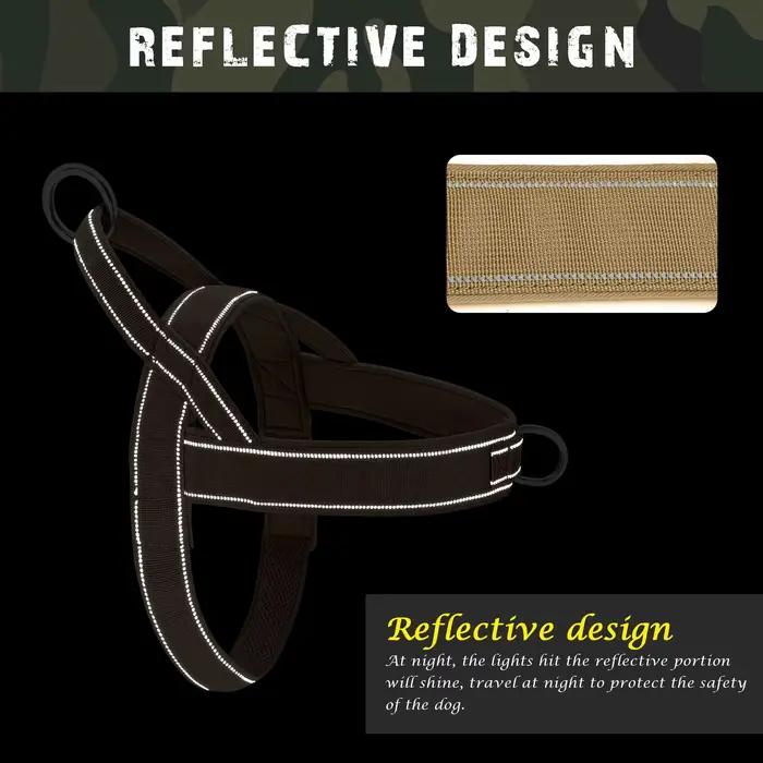 Harnais tactique anti-traction pour chien