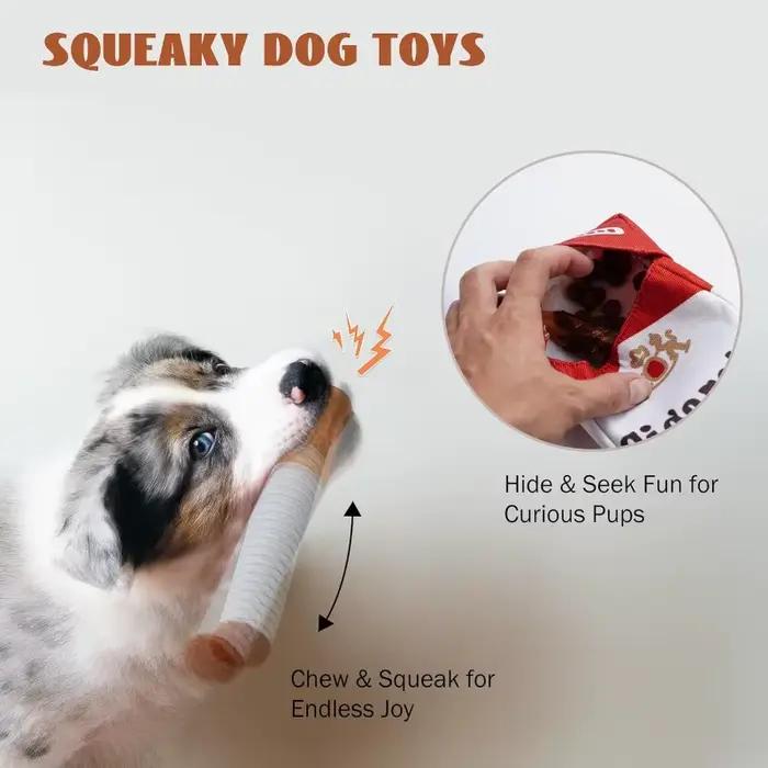 Jouets interactifs amusants en peluche pour chiens, jouets créatifs en forme de cigarette pour chiens, jouets à mâcher en peluche amusants, boîte à cigarettes, cadeaux pour animaux de compagnie