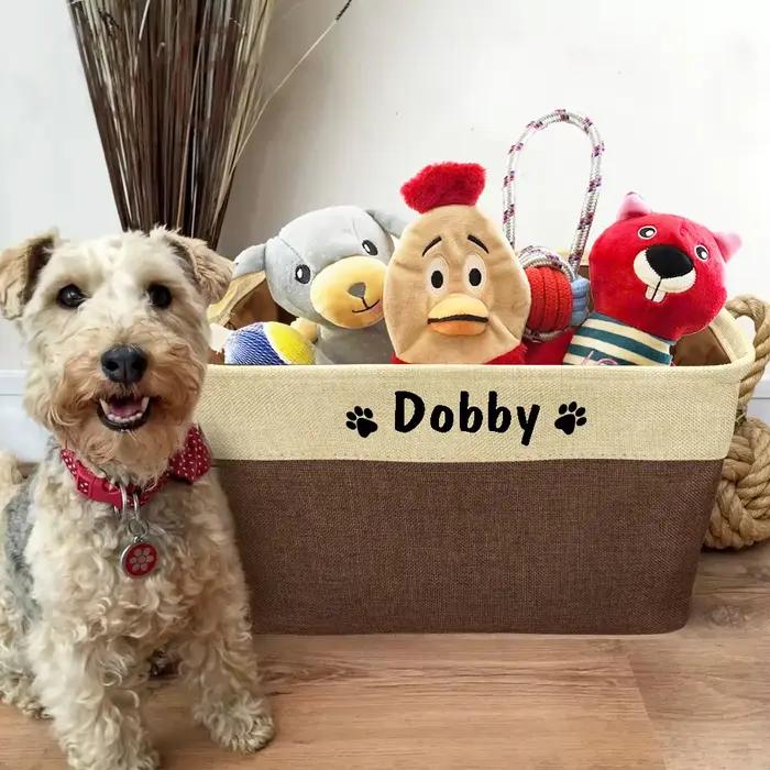 Panier à jouets personnalisé pour chien