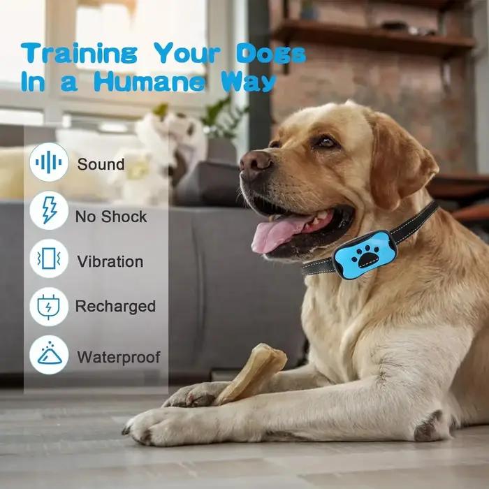 Nouveau dispositif Anti-aboiement chien de compagnie USB Rechargeable chiens collier d'entraînement ultrasons arrêter