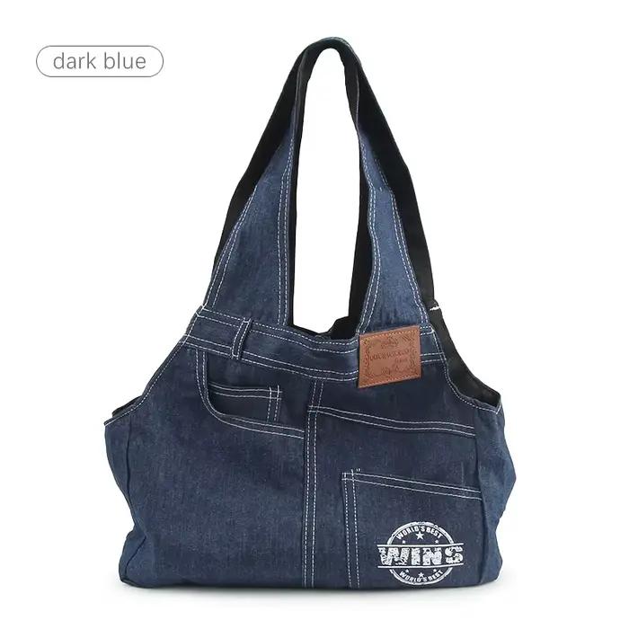 Sacs de transport en denim pour animaux de compagnie