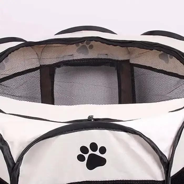 Grande niche pliable octogonale pour animaux de compagnie pour usage extérieur - Assemblage rapide, abri pour chiots et chats
