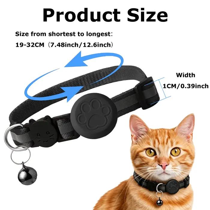 Collier de suivi GPS étanche pour animaux de compagnie avec bandes réfléchissantes, localisateur anti-perte à distance mondial pour la plupart des chats, chatons et petits chiens