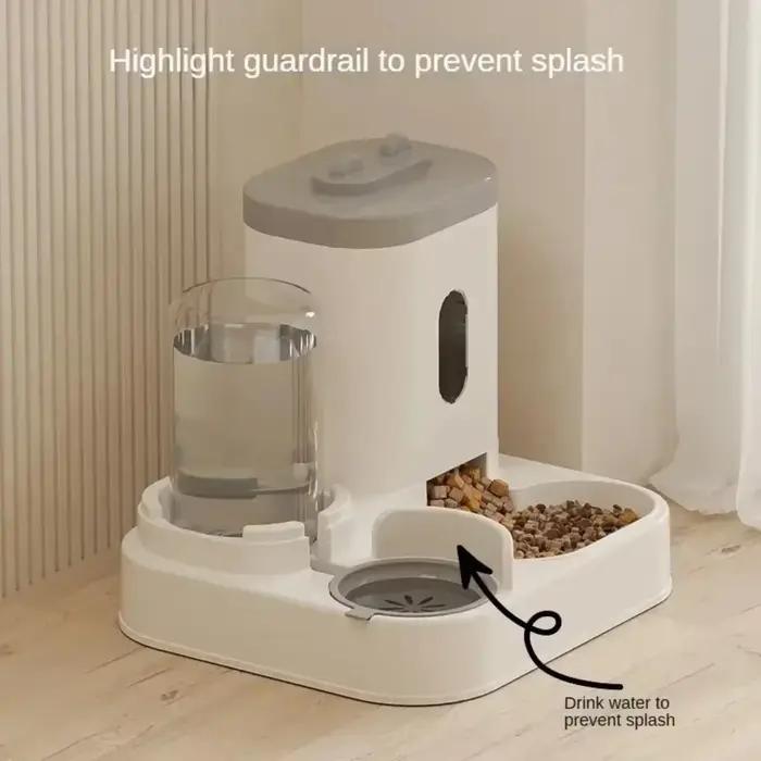 Mangeoire automatique bol de nourriture pour chien et chat avec fontaine d'eau grande capacité distributeur de stockage