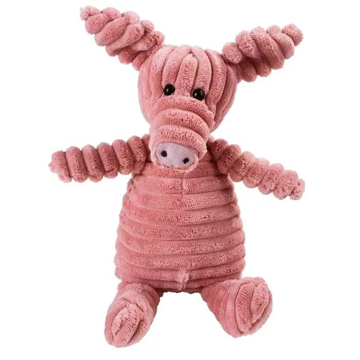 Morsure à mâcher grinçante-jouet en peluche en forme d'animal résistant pour petits chiens