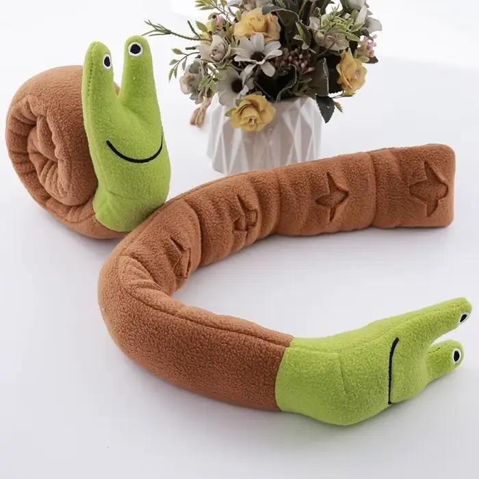 Nouveau chien en forme d'escargot nourriture cachette poupée doux amusant renifler Snack recherche tapis vert interactif