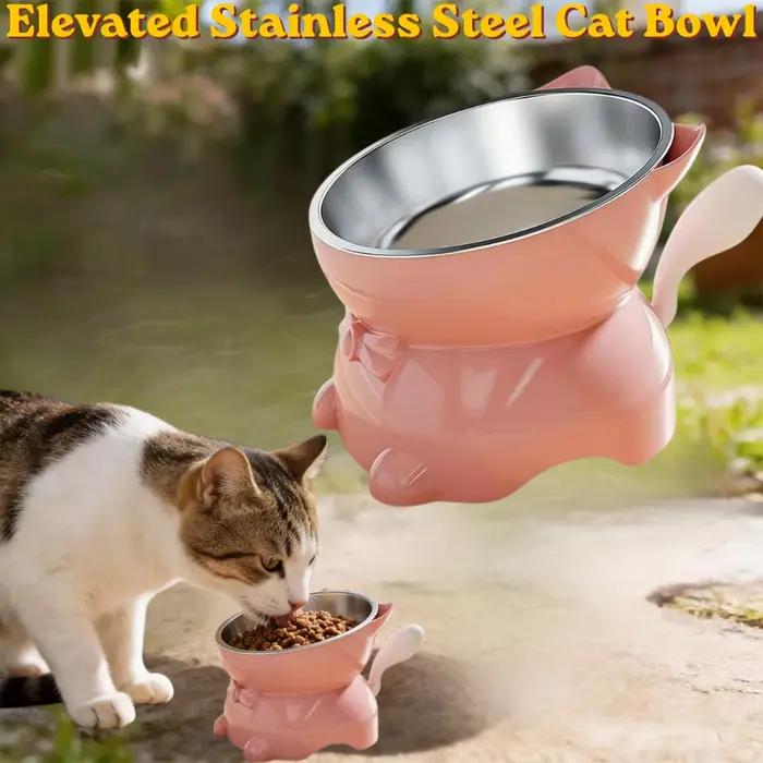 Gamelle inclinée grande taille à pied haut pour chat