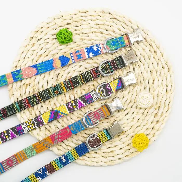 Collier personnalisé de style bohémien pour chien