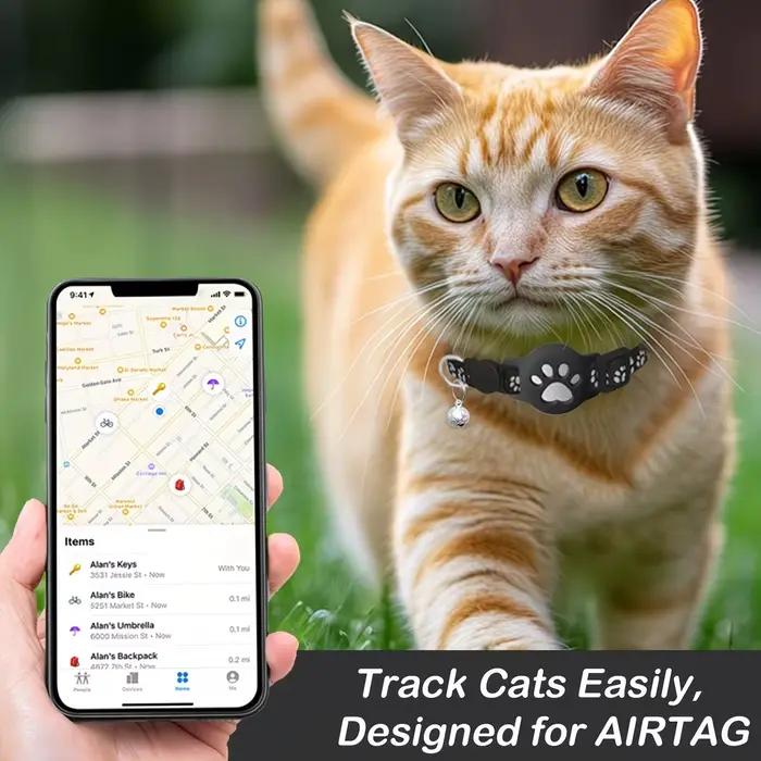 Ensemble de localisateurs GPS pour animaux de compagnie (chats et chiens), collier de suivi, accessoires pour animaux, compatible avec Apple Find My
