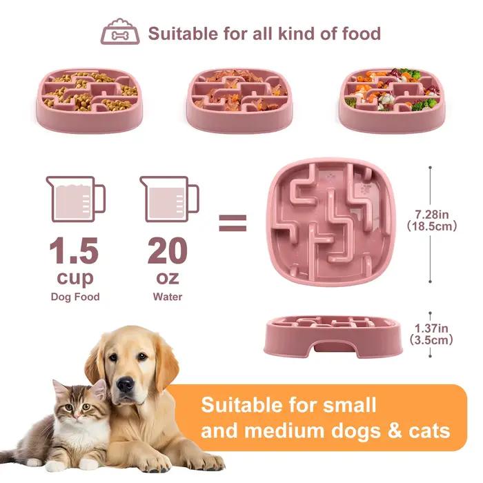 Fournitures pour animaux de compagnie chien chat Anti étouffement alimentation bols de nourriture chiot ralentissement manger mangeoire plat prévenir l'obésité nouvelle variété de produits