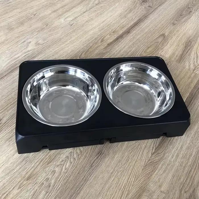 Bols surélevés pour chiens avec support réglable et double