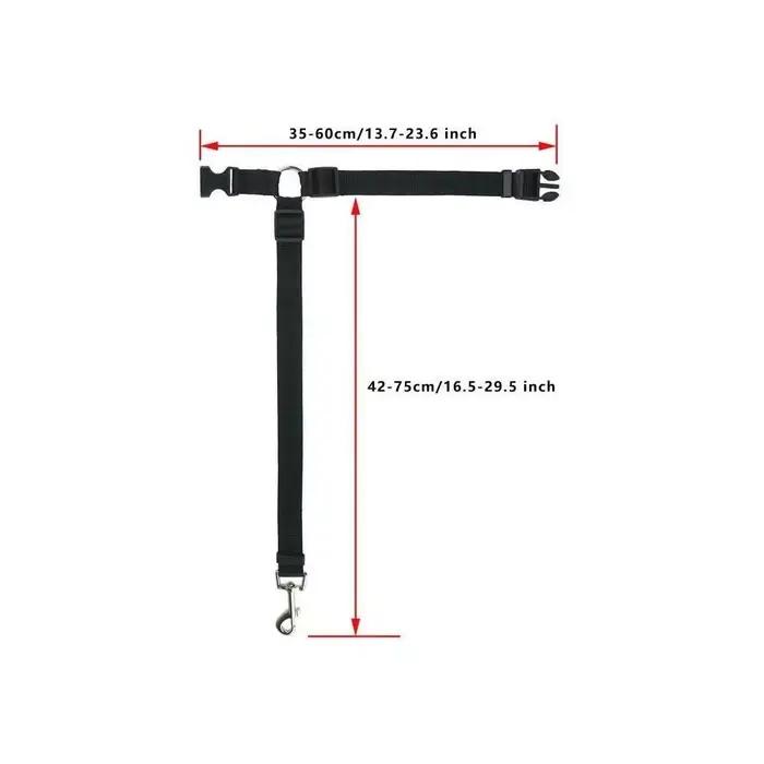 Ceinture de sécurité réglable pour chien avec boucle