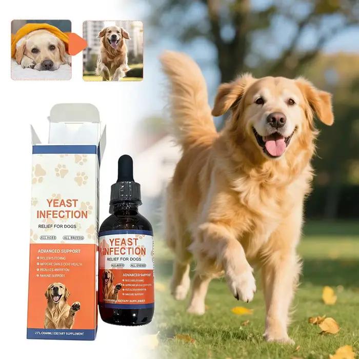 Gouttes apaisantes pour la peau contre les démangeaisons chez le chien