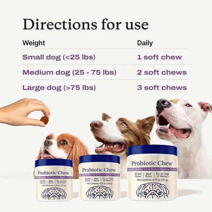 Friandises probiotiques pour chiens