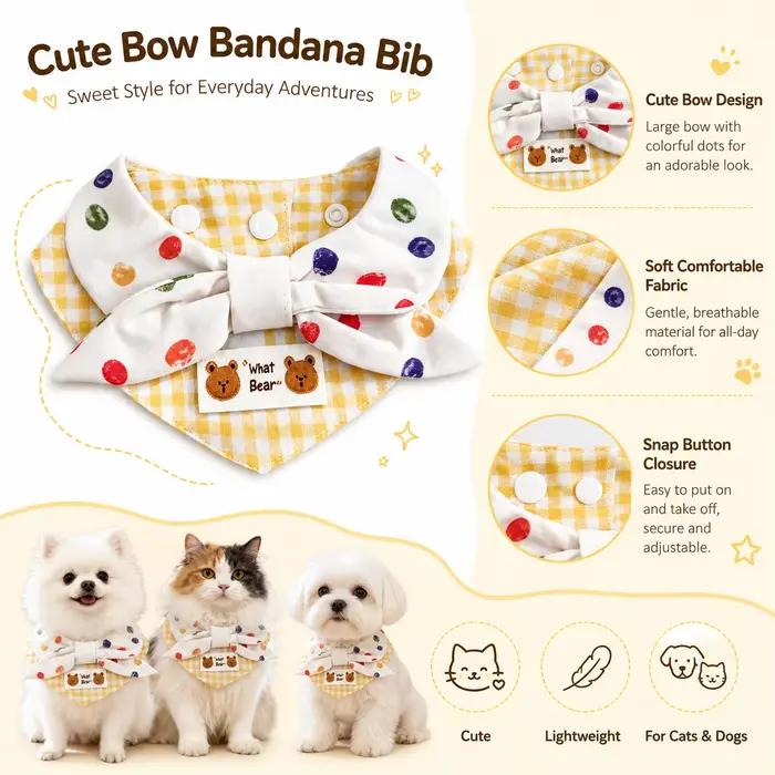 Collier pour animaux de compagnie, collier pour chat et chien, écharpe, adorable ours en peluche, collier pour chien, vêtements et accessoires