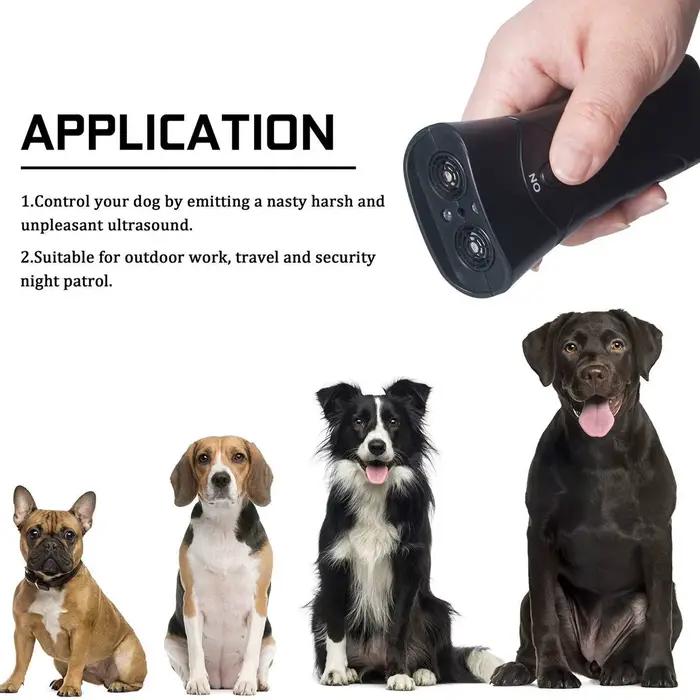 Équipement d'entraînement pour chien anti-aboiement à double tête à ultrasons
