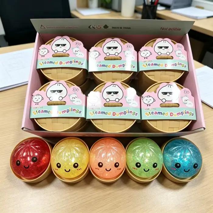 Jouet Squishy Baozi avec boîte vapeur