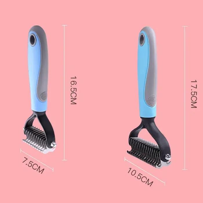 Brosse pour chien, peigne d'épilation Double face et outil