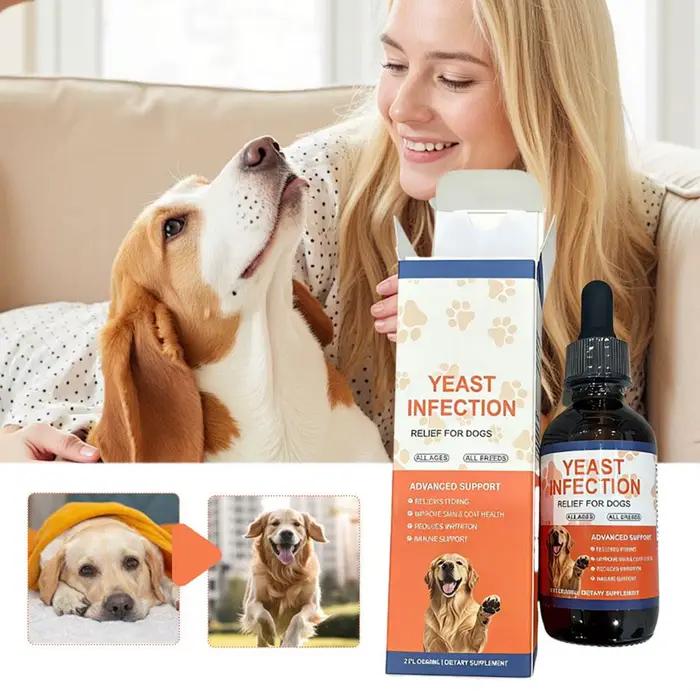 Gouttes apaisantes pour la peau contre les démangeaisons chez le chien