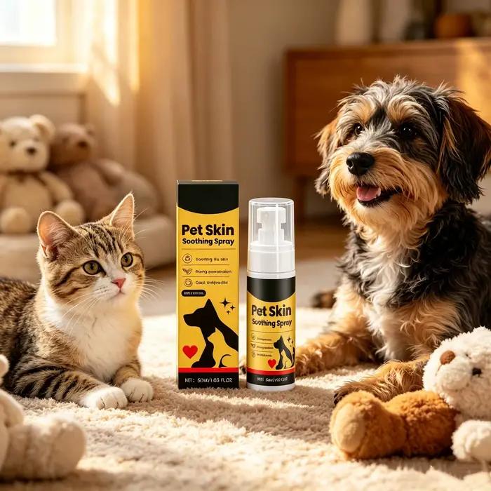 Nouveau Spray Apaisant pour Peau d'Animaux – Formule Douce Anti-Rougeurs et Non Irritante – Soulagement de la