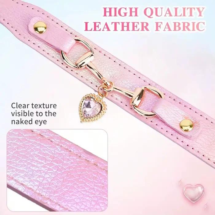 Collier délicat en cuir PU pour chien