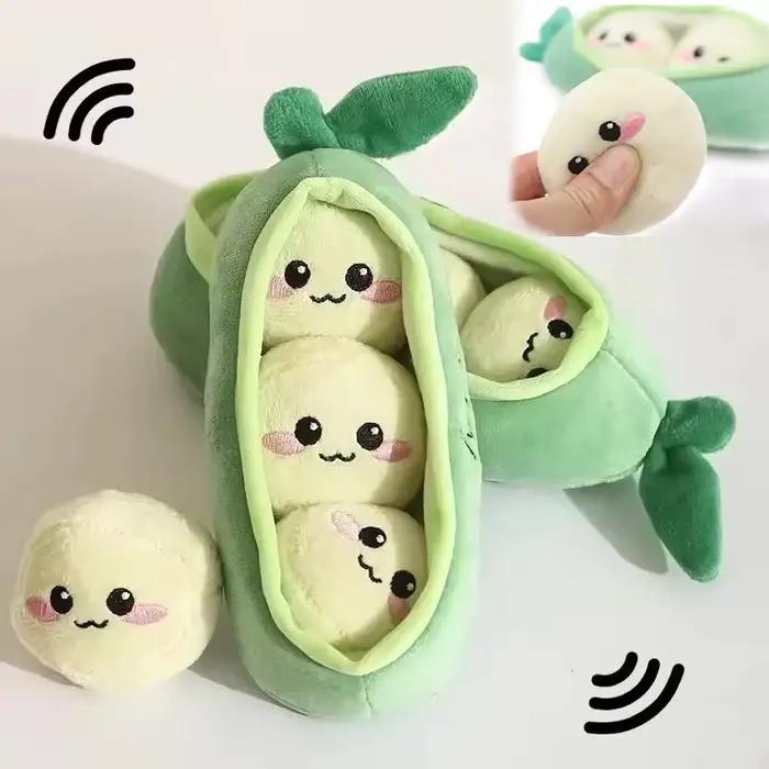 Jouet en peluche mignon en forme de coquille de pois pour chien