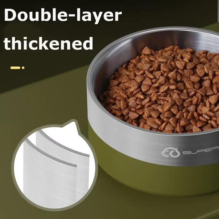 Bol pour chien pour nourriture et eau Bol d'alimentation pour animaux de compagnie en acier inoxydable Durable