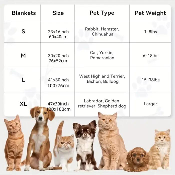 Couverture pour animaux de compagnie en flanelle