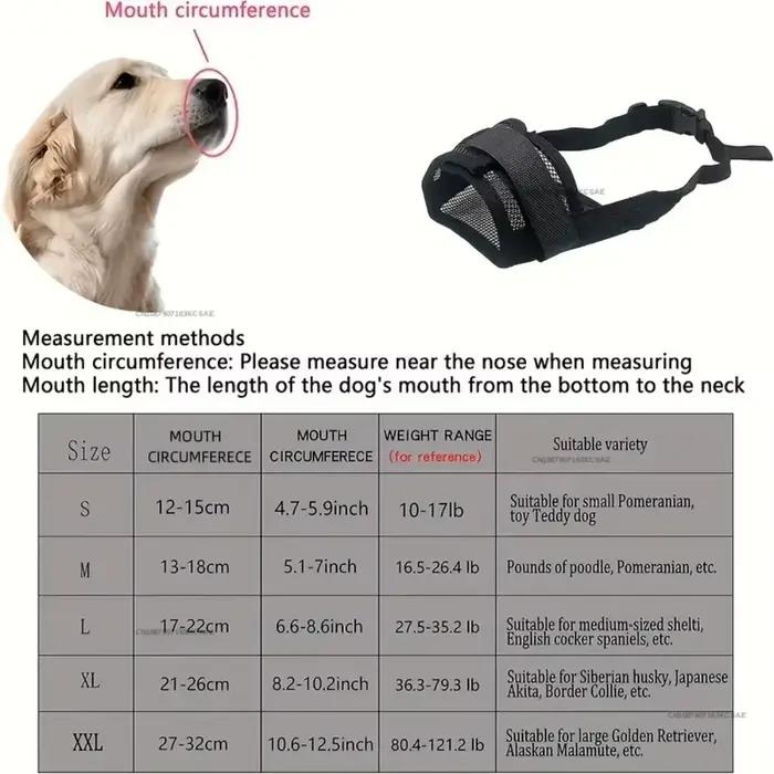 Muselière Anti-aboiement pour chiens de petite et grande taille