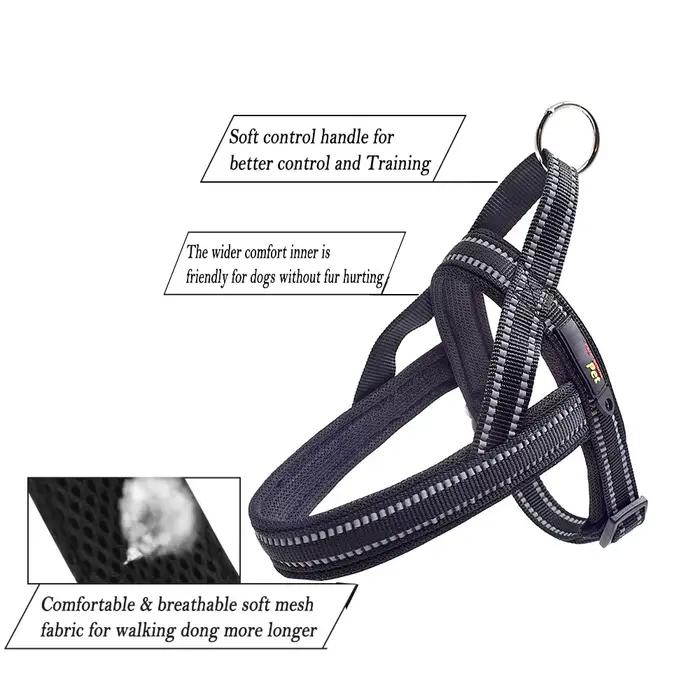 Harnais anti-traction pour chien - Nylon 1000D réglable pour grands chiens
