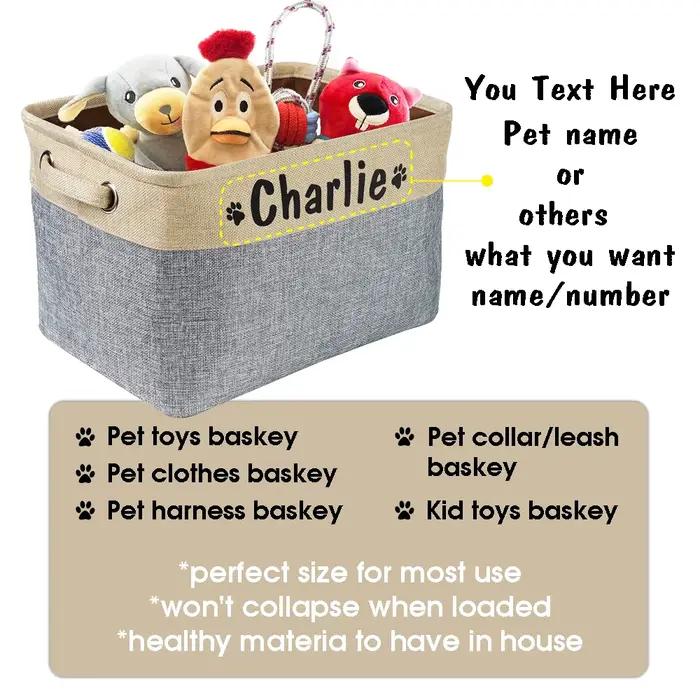 Panier à jouets personnalisé pour chien