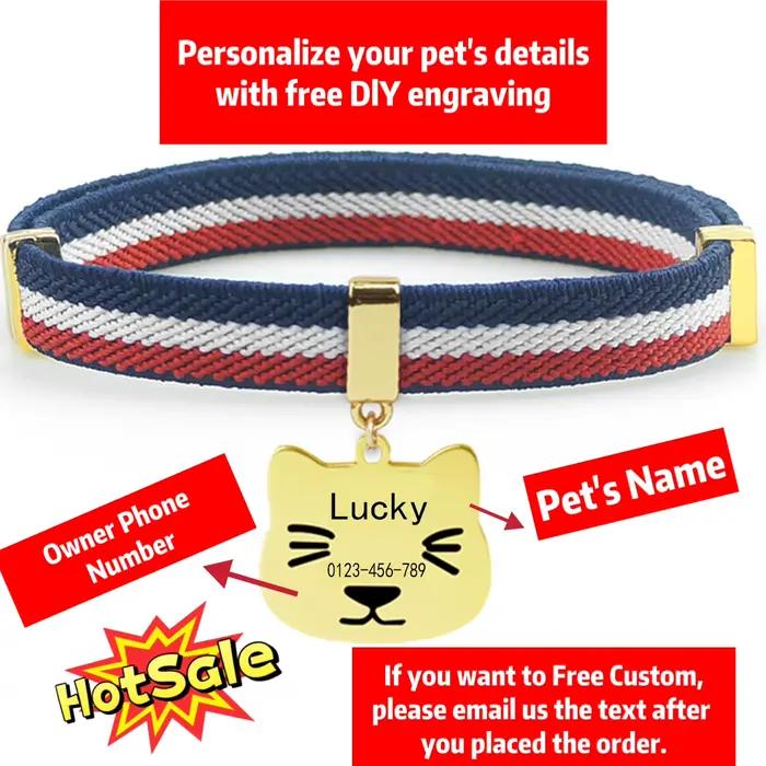 Collier de chat personnalisé mignon