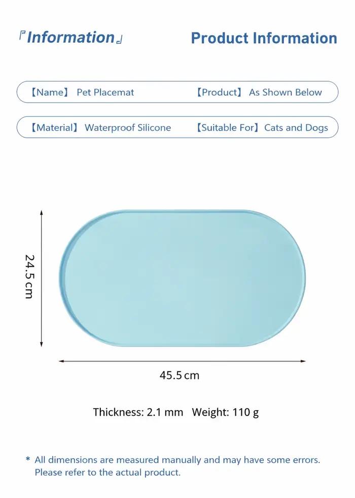Tapis pour nourriture pour animaux de compagnie compatible avec les gamelles pour chats/chiens, tapis d'alimentation pour chats avec conception antidérapante et imperméable, pour les propriétaires de 