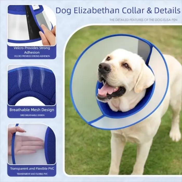 Collier élisabéthain respirant pour chien