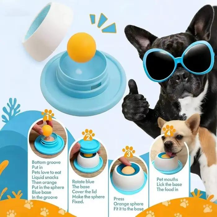 Jouets interactifs pour chiens et chats, distributeur de nourriture à alimentation lente pour l'entraînement des chiots, enrichissement et gamelle pour chats