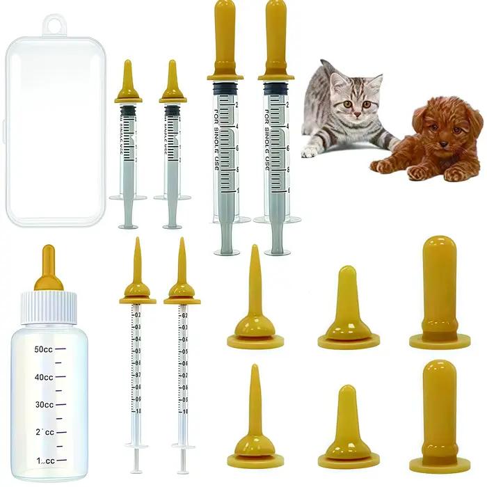 Tétine d'alimentation pour animaux de compagnie : Tétine pour chaton, tétine pour chiot, distributeur de lait en poudre ; Biberon d'allaitement pour chiot pour l'alimentation au lait des petits animau