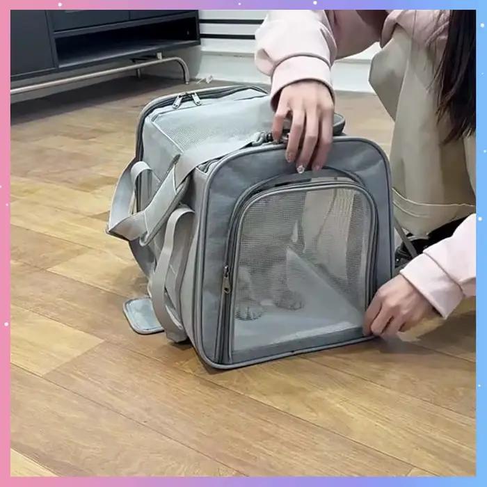 Sac de transport pour chien, sac à dos souple pour chat, sacs de voyage pour animaux de compagnie, approuvé par les compagnies aériennes, pour petits chiens et chats, pour les sorties
