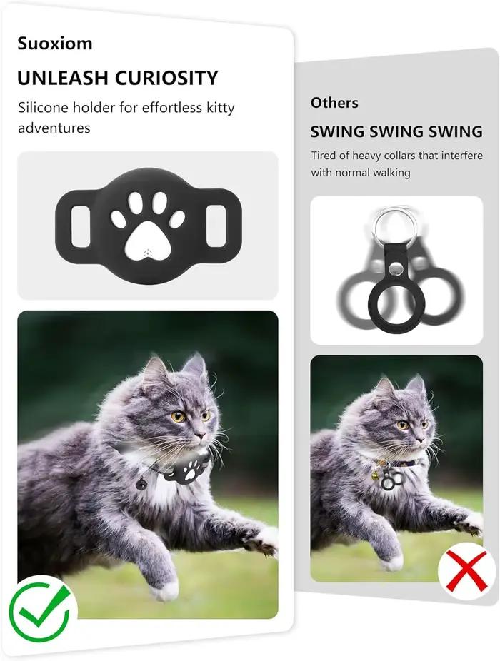 Traceur GPS pour animaux de compagnie à distance, étanche, alerte de mouvement, collier anti-perte, localisateur mondial pour chien et chat, compatible avec l'application Google Find My pour Android