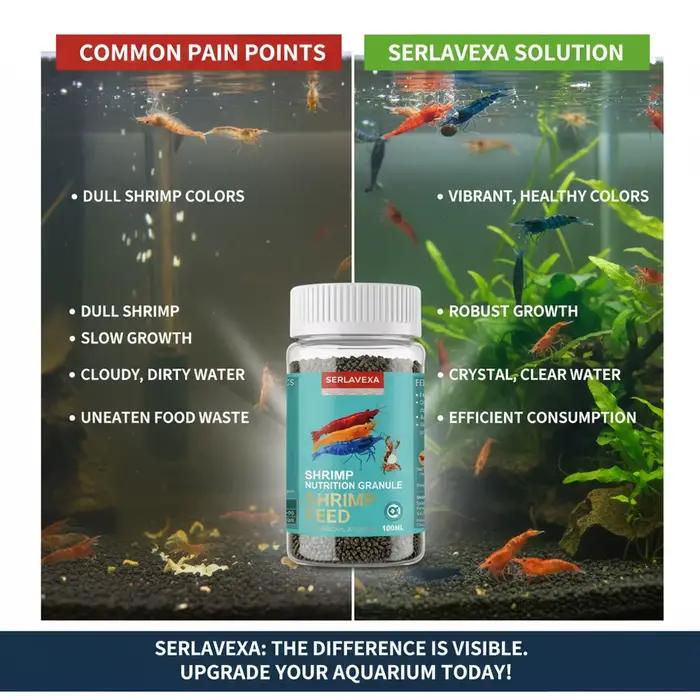 Aliment pour crevettes SERLAVEXA 100ml - Granulés nutritionnels de qualité supérieure