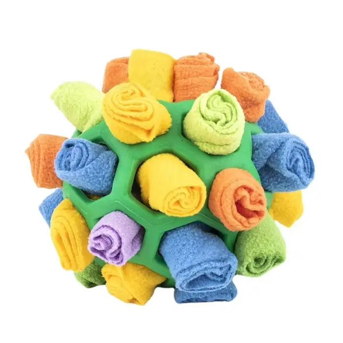 Jouet de Mangeoire Lente pour Chien Balle à Frotter Puzzle Interactif