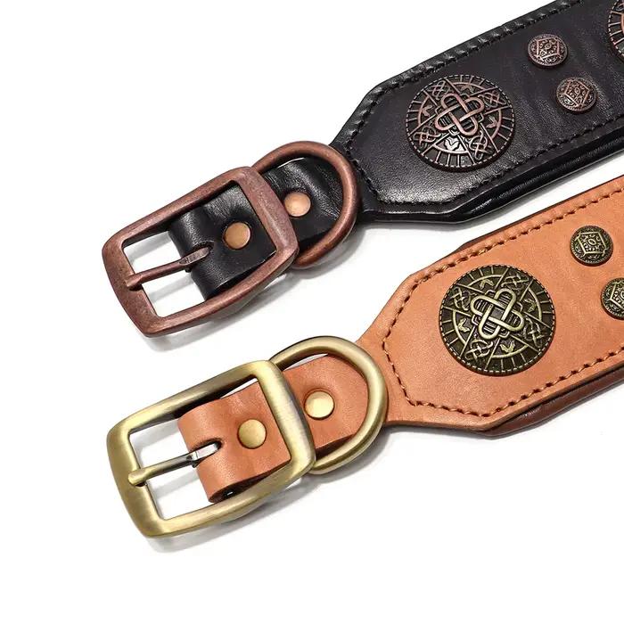 Collier pour chien en cuir véritable