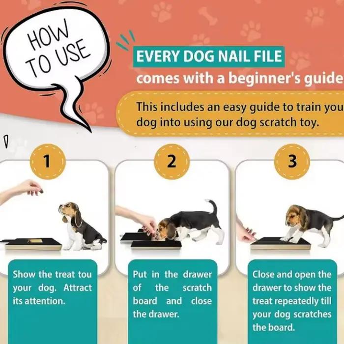 Planche à gratter pour ongles de chien, jouet en bois extractible pour animaux de compagnie avec boîte à friandises intégrée, tampon de ponçage pour ongles de chien, grattoir à griffes