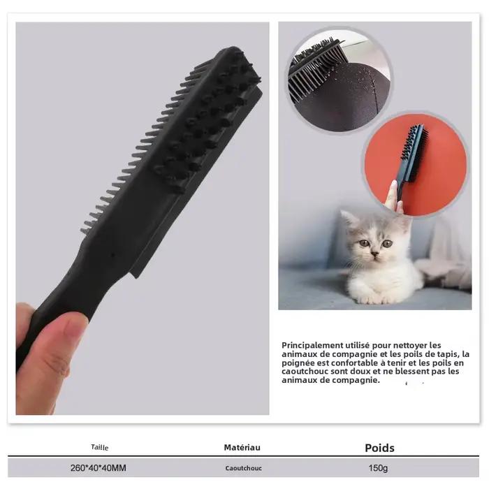 Brosse professionnelle multifonction en caoutchouc pour animaux de compagnie