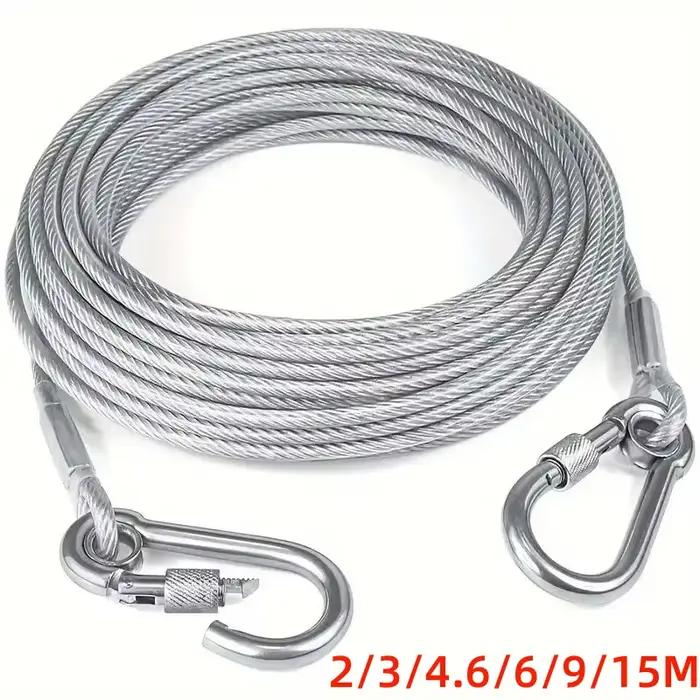 Laisse de câble d'arrimage pour chien à Double tête