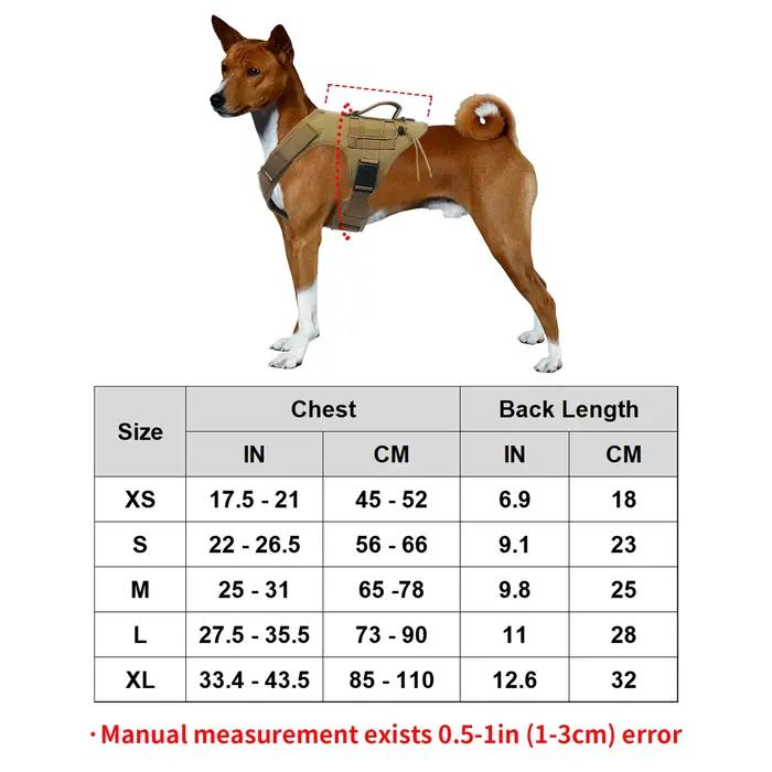 Harnais tactique pour chien avec poignée