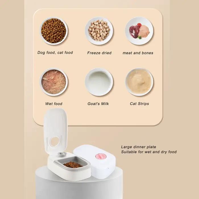 Mangeoire automatique pour chiens et chats, aliments secs et humides, séparation des repas doubles, repas quantitatifs réguliers, alimentation saine